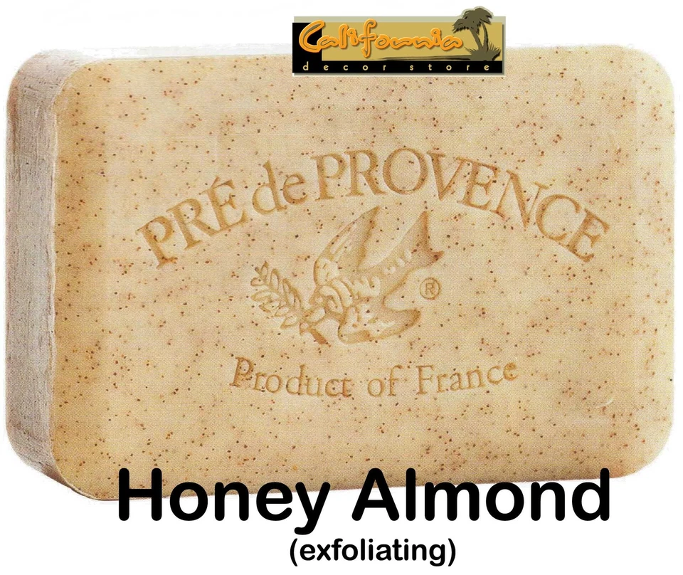 PRÉ DE PROVENCE Pre de Provence HONEY ALMOND 150 Gram French Soap Bath Shower Bar Shea Butter