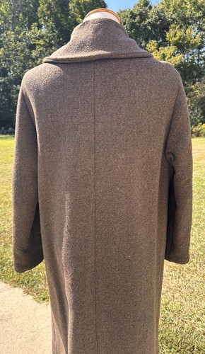Cappotto donna tweed lana pelliccia sintetica fodera Union USA film prop vintage senza marchio - Foto 2 di 21