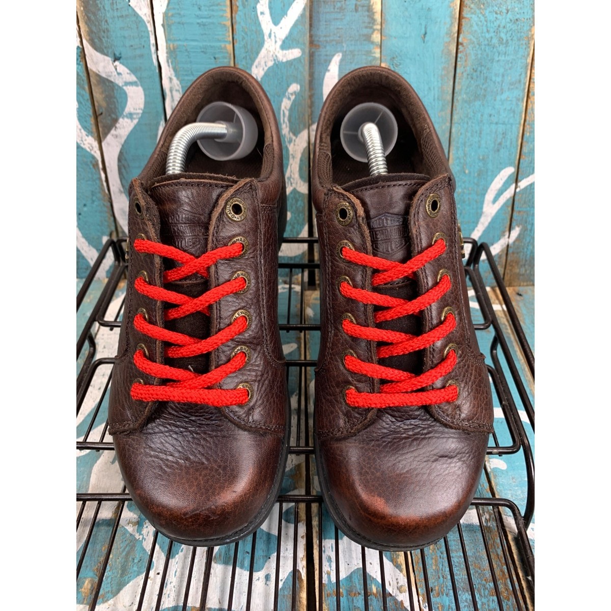 Harley Davidson Brown Leather Women's Tia Lace Up Shoe Model Harley Davidson Brown Leather Women's Tia Lace Up Shoe Model