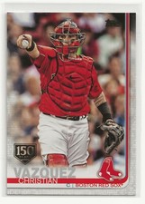CHRISTIAN VAZQUEZ 2019 Topps Series 2 150 Years Stamp Boston Red Sox (#373)
