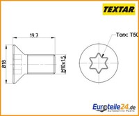 Schraube, Bremsscheibe Textar TPM0016 FüR Ford Mondeo Iv