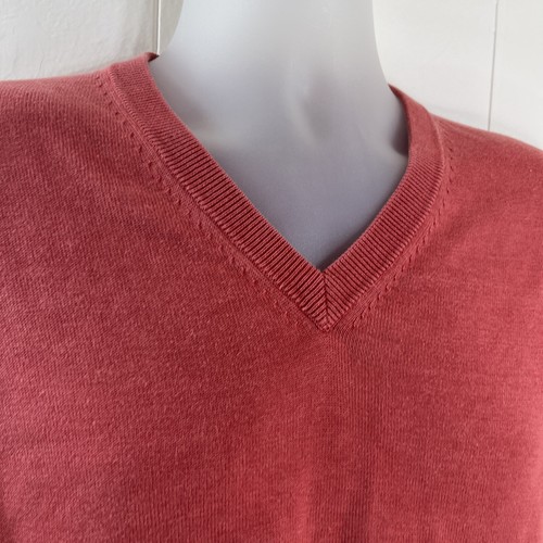 Brooks Brothers Sweater Adult Large Silk Cotton Blend V-Neck Pullover Mens - Picture 3 of 10