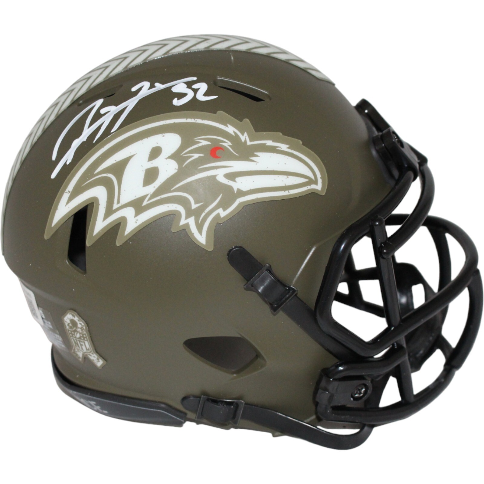Ray Lewis Autographed Signed Baltimore Ravens Salute Mini Helmet Beckett 