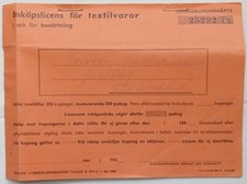 Livret coupon textile d'occasion AOP Suède WWII