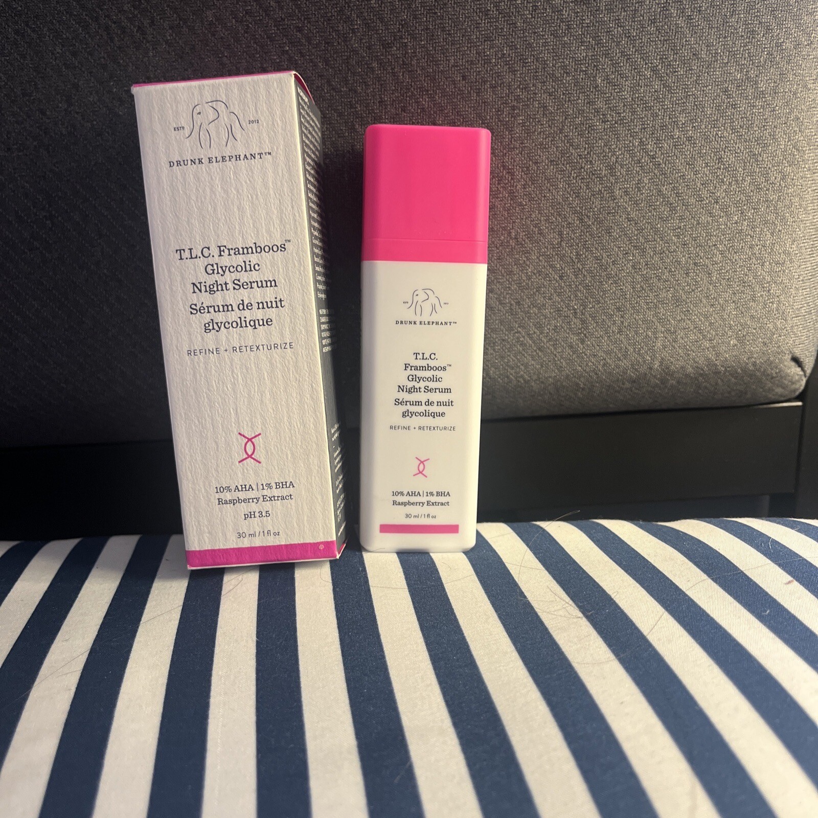 Drunk Elephant T.L.C. Framboos Glycolic Night Serum - 1oz.