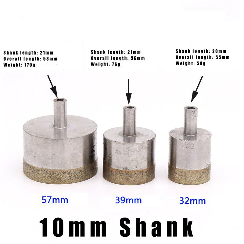 4mm - 86mm Diamond Hole Saw Drill Bit 10mm Shank for Glass Ceramic Tile Marble - Image 3 of 4