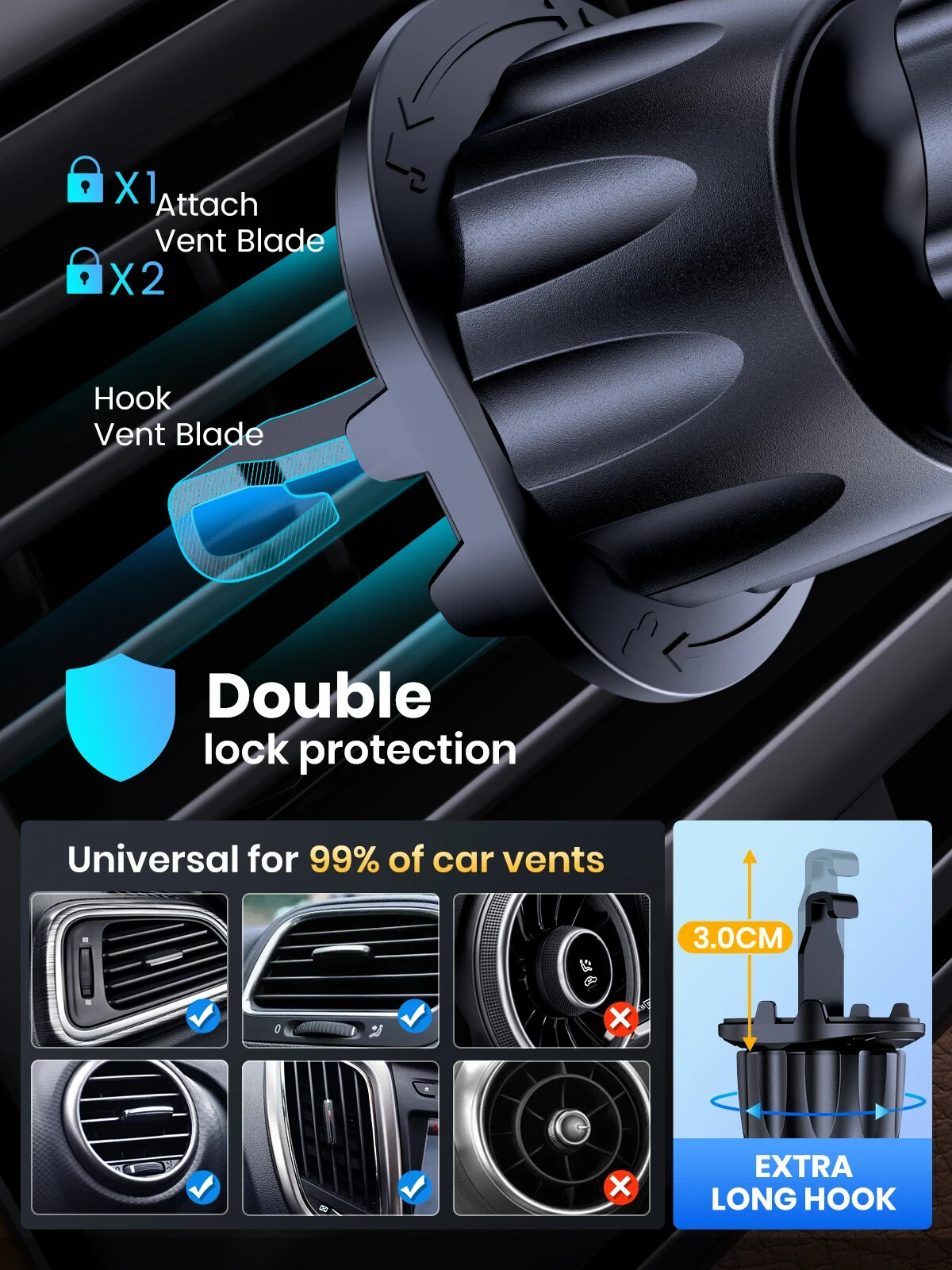 Supporto Magnetico per Telefono da Auto Universale - Miniatura 2