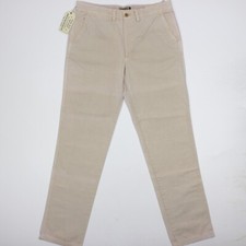 Pantalones informales de sarga Brooksfield Torino diseño italiano beige para hombre EE. UU. 34x34 IT 52