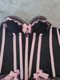 Ann Summers Coquette Corset & Tutu Pink/Black - Size 12