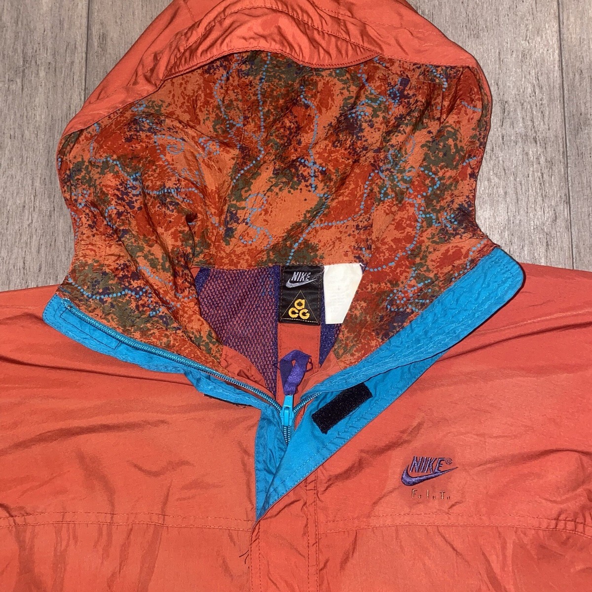 90ｓ ＮＩＫＥ ＡＣＧ マウンテンパーカー ブルゾン ヴィンテージ レッド Ｌ Vintage Nike ACG Jacket Windbreaker FIT Color Block