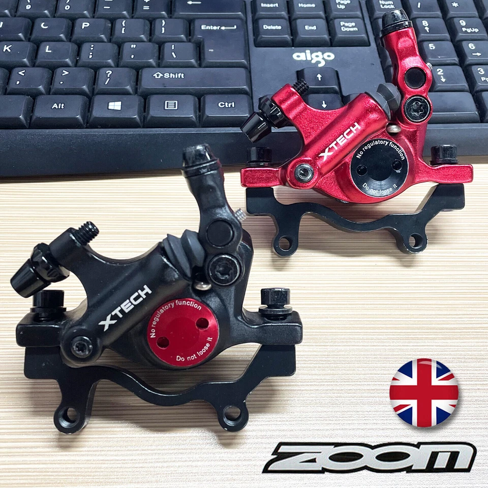 ZOOM XTECH HB100 MTB Bike Hydraulic Disc Brake Calipers Front Rear Line Pulling - Image 1 of 4
