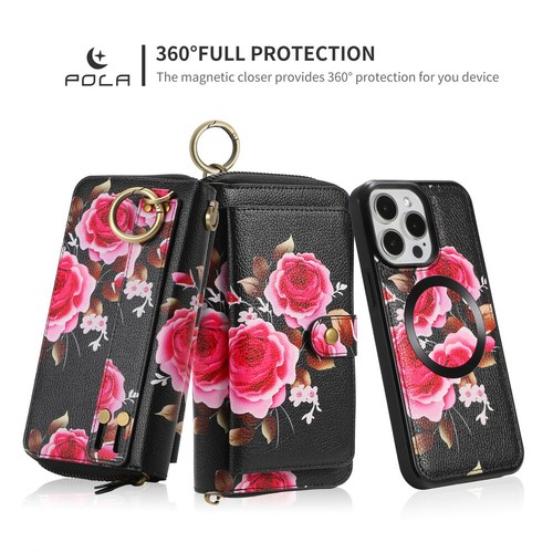 For iPhone 1314/15/16 Detachable Magnetic MagSafe Case Woman Girl Wallet Handbag - Picture 21 of 84