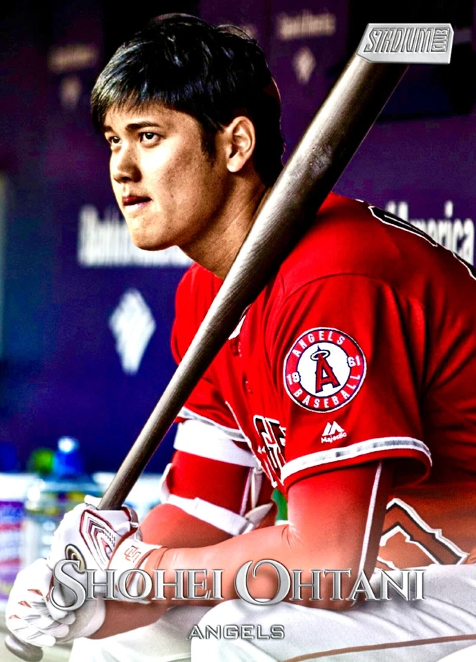 Shohei Ohtani BATTING TOPPS INVESTMENT CARD STADIUM CLUB DODGERS MVP ROY MINT - Image 2 of 2