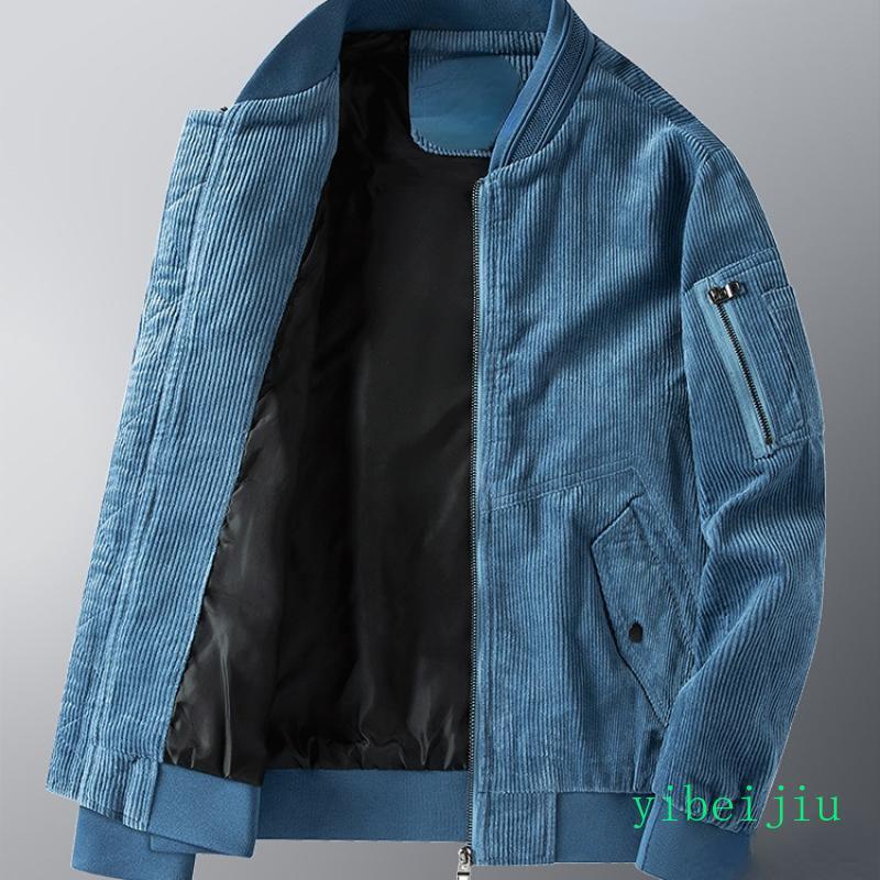 Mens Corduroy Jacket Coats Outdoor Vintage Casual Zipper