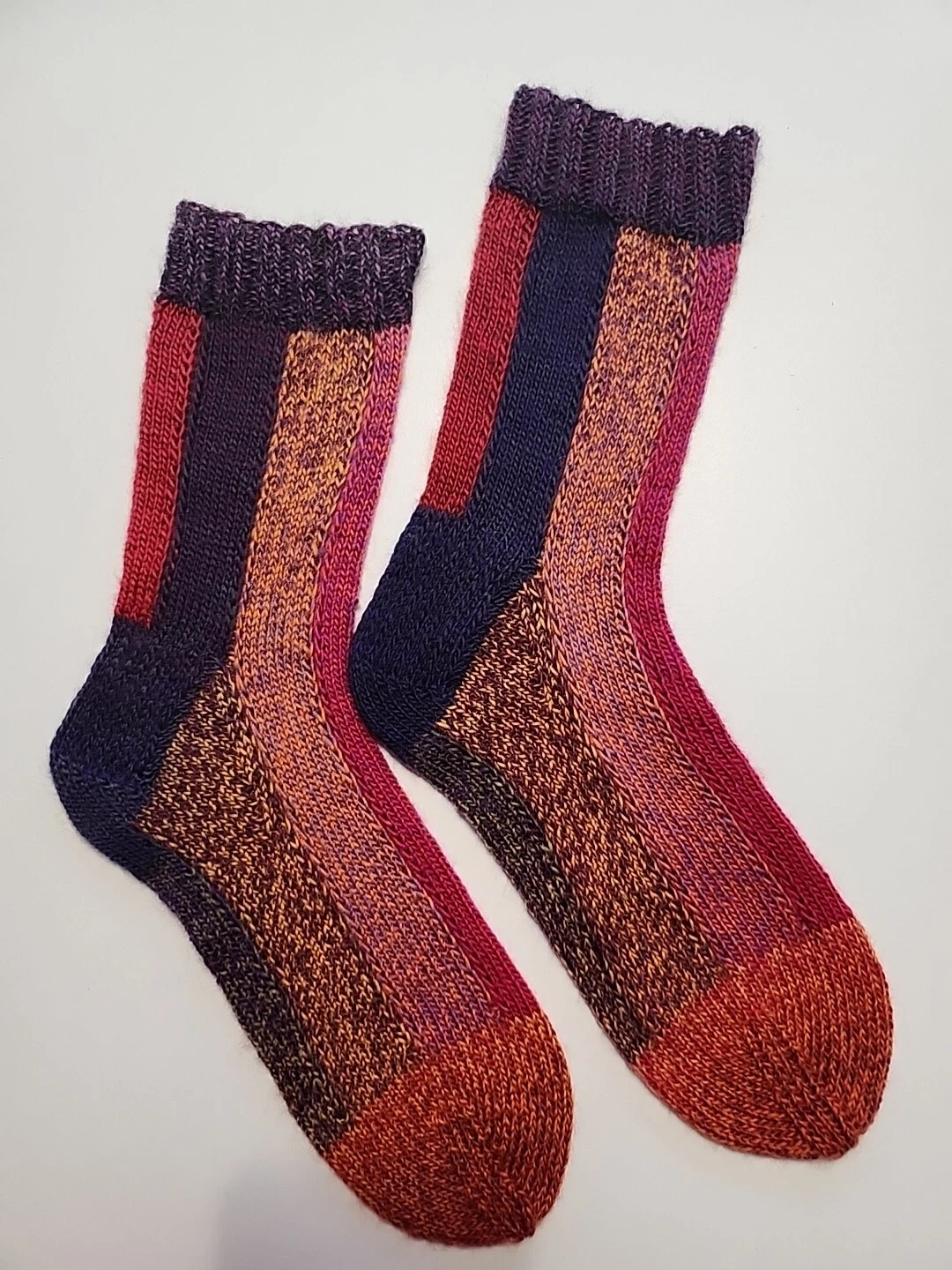 Hand Knitted Wool Socks Size 5-8. #16