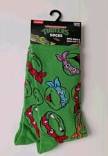 TAG x1 Nickelodeon Green Teenage Mutant Ninja Turtles Leonardo Sock Shoe Sz.6-12