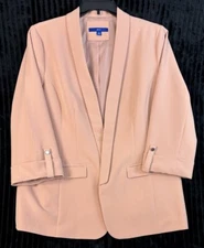 APT. 9 Open Front Women’s Boyfriend Blazer Beige Mauve NWT Sz XXL 