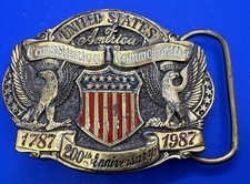 United States America 200th Anniversary Constitution Commemorative Belt Buckle