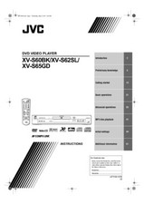 JVC XV-S60BK XV-S62SL XV-S65GD DVD Player Owners Instruction Manual Reprint