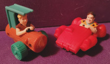Lot of 2 Vintage 1994 "The Flintstones Movie" Toy Cars McDonalds Fred Barney