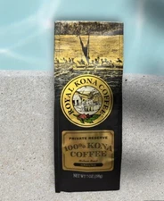 Hawaii ROYAL  100% KONA Coffee GROUND PRIVATE RESERVE  Medium Roast 7oz