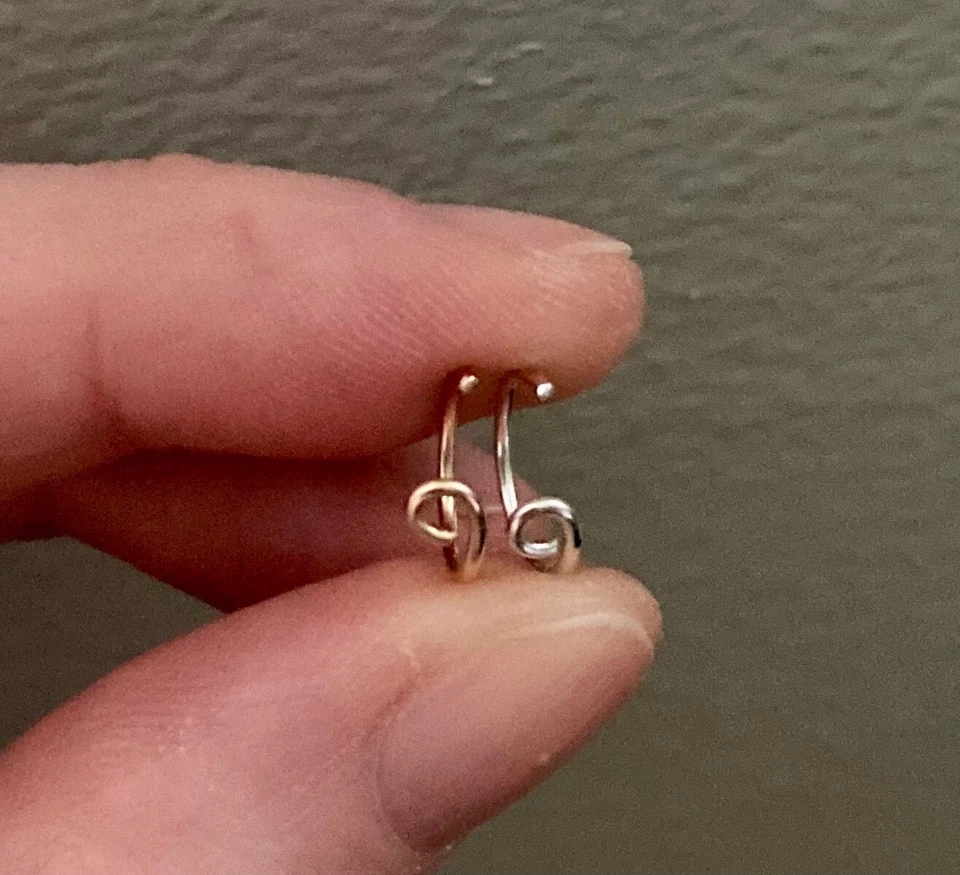 Clip en anillos piercing nariz falsos, juego de 3 anillos nariz sintética, anillo nariz falso Foto 3 de 4