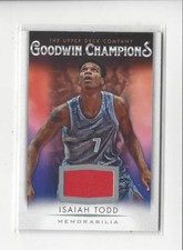2021 Upper Deck Goodwin Champions Memorabilia Isaiah Todd JEREY