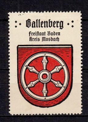417221/advertising stamp-Kaffee Hag-coat of arms of Ballenberg/Baden