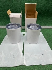 10 oz Sublimation Blank White Low Ball Tumbler 2 Pack