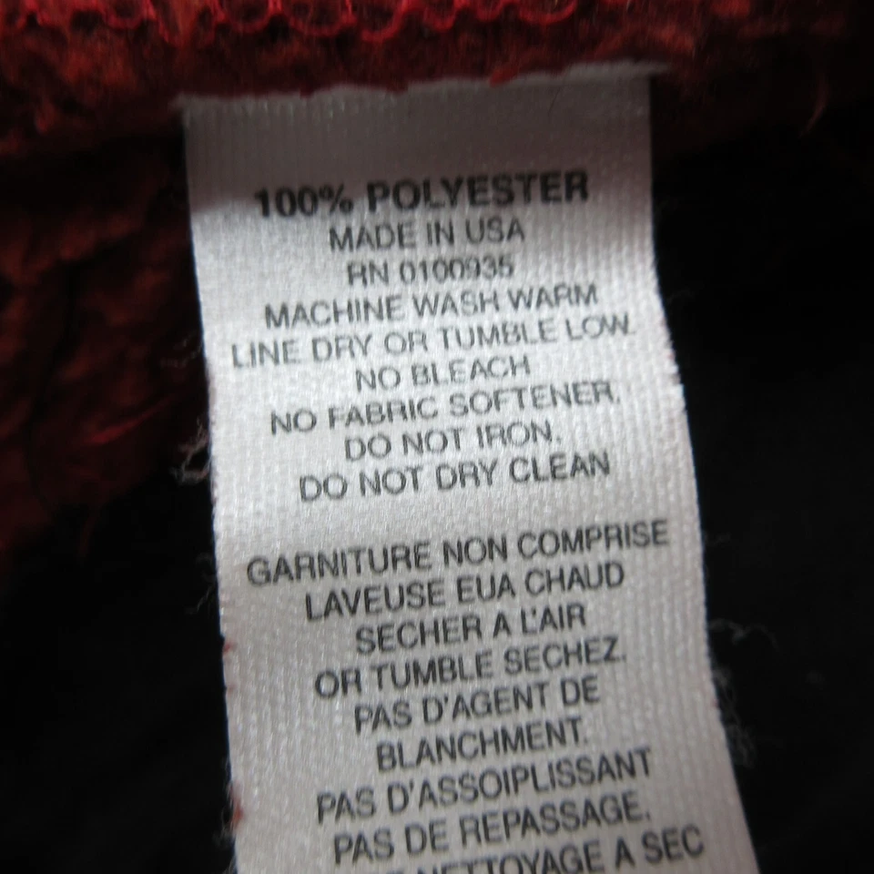 Black Diamond Sherpa Lined Coat Jacket Womens M Red Made In USA Vintage - Image 3 of 4