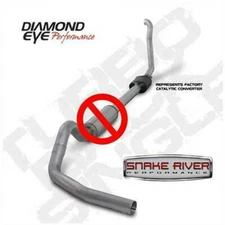 DIAMOND EYE 4" EXHAUST FOR 94-97 FORD DIESEL F250 F350 7.3L STOCK CAT NO MUFFER