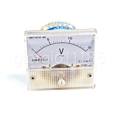 US Stock Analog Voltmeter Panel Pointer Volt Voltage Meter Gauge 85L1 AC 0-15V