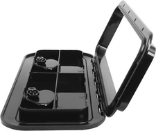 Amarine Made Boat Hatch Marine Deck Hatch Access Hatch & Lid 24" x 9-5/8" Black