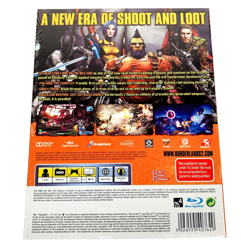 Borderlands 2 SlipCover Edition PS3 Sony PlayStation 3 (2012) Reg 4 New & Sealed - Image 2 of 4