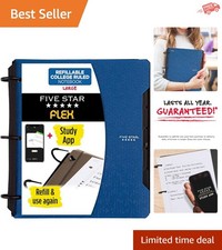 Customizable Flex Refillable Notebook with 1-Inch TechLock Rings in Pacific Blue