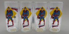1993 - Rare - Superman DC Super Powers 6" Glass Glasses 12 OZ Bundle Of 4 3