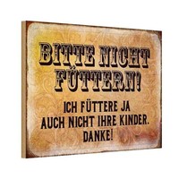 Holzschild 12X18 Cm Bitte Nicht FüTtern Danke Deko Geschenk Holz Schild