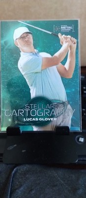 2024 Skybox Metal Universe Champions 131 Stellar Cartography Aqua Lucas Glover