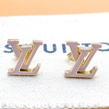 Louis Vuitton Earrings Iconic LV Gold Pink / Gold Earrings Pre-owned w/Box