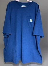 Carhartt Shirt Men's 3XL Blue Loose Fit Pocket Tee Workwear K87-M ~ NWOT
