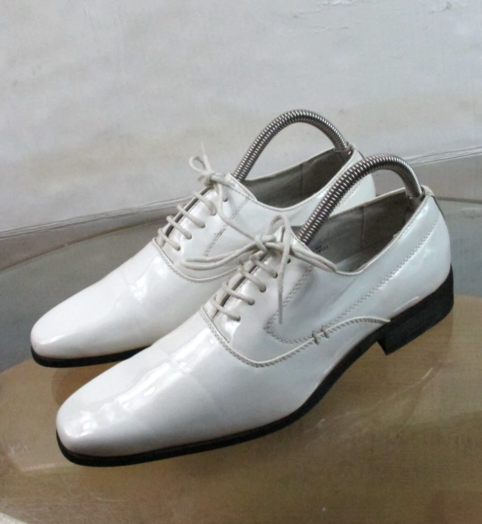 NIB! Delli Aldo ~Men\'s M2-18006 White Square Toe Slip On Loafers ~ Sz.10 White Dress Shoes Delli Aldo for Men for sale | eBay main image 4