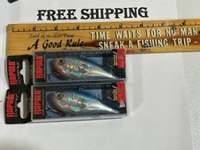 LOT OF 2 Rapala CNR-8 Clackin' Rap 08 SB Lipless Crankbait SILVER BLUE NOS NIPS