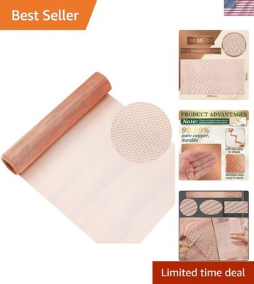 High-Quality 12 Inch x 35 Ft Copper Mesh - Perfect for DIY Projects & Repairs