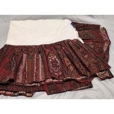 Ralph Lauren Cardiff Paisley Full Bedskirt Dust Ruffle 13" Drop Grandmillennial