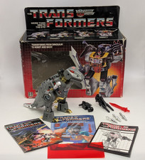 Vintage 1984 Transformers G1 Grimlock Dinobot w Original Box Complete Japan