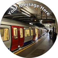 London Underground Train Tube Personalised Cake Toppers Edible Icing Wafer Decor