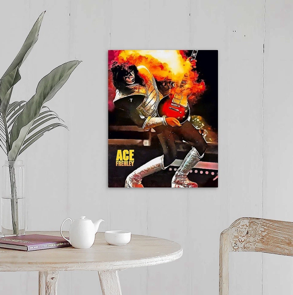 Ace Frehley KISS Canvas 16x20 Wall Art Starchild Guitar Gene Simmons - Image 2 of 2