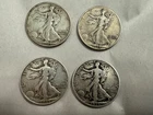 1943 D, 1943 S, 1943 P TWO WALKING LIBERTY HALF DOLLAR TOTAL FOUR SILVER