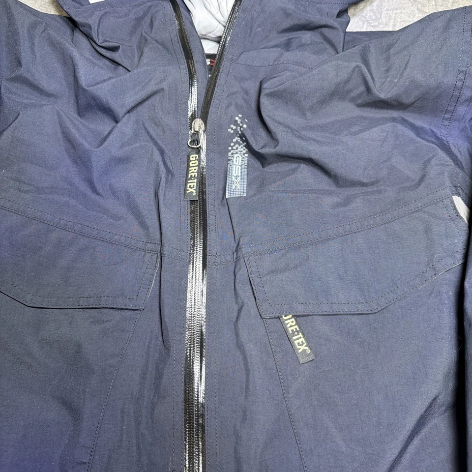 Capucha Gore-Tex Para Hombre Talla Mediana Gore-Tex Impermeable GSX Negro Gris Cremallera Completa Foto 3 de 4