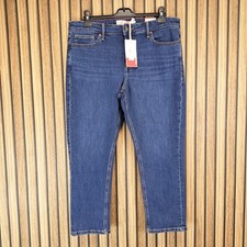 White Stuff Brooke Jeans Cropped Ankle Blue Womens 16 W35 L24  - New